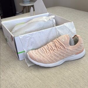 New! APL Pink Sneakers with Streamlined Design and Knit Upper